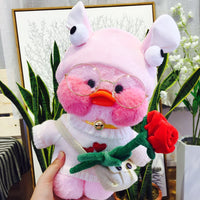 Cute Plush Dressed Up Duck Doll Cartoon Soft Duck Stuffed Animal Toy