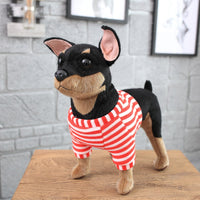 Realistic Cute Stuffed Dog Toy Plush Puppy Animal Pillow Gift for Kids Jack Russell Terrier