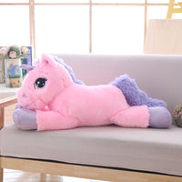 Giant Stuffed White Unicorn Toy Plush Cartoon Horse Pillow Kids Doll