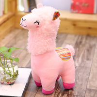 Short Plush Cartoon Alpaca Soft Kawaii Alpaca Toy Cute Animal Llama