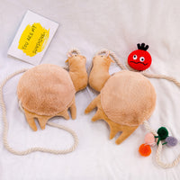 Cute Cartoons Plush Camel Bag Stuffed Animal Llama Toy for Girl Kids