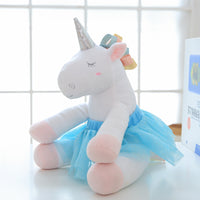 Lovely Soft Plush Unicorn In Ballet Skirt Doll Stuffed Animal Pillow