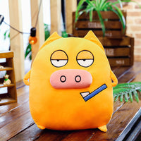 Cartoon Lovely Stuffed Animal Doll Plush Emoji Pig Pillow Kids Toy