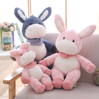 Cute Plush Donkey with Gasbag Doll Soft Stuffed Animal Toy for Kids