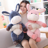 Cute Plush Donkey with Gasbag Doll Soft Stuffed Animal Toy for Kids