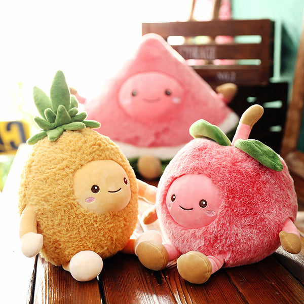 Cartoon Stuffed Pineapple Fruit Pillow Super Cute Apple Plush Toy