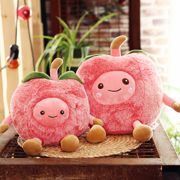 Simulation Fruit Plush Toy, Lifelike Cute Apple Stuffed Pillow, Girl Sleeping Soft Doll,35*55cm Apple