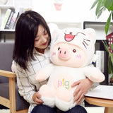 Super Lovely Stuffed Pig with Hat Doll Animal Plush Toy for Kids