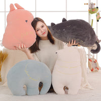 Soft Cute Cat Bunny Toy Stuffed Light Color Cartoon Elephant Pillow