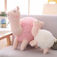 Cute Soft Stuffed Round Alpaca Toy Kids Favor Cartoon Plush Pillow