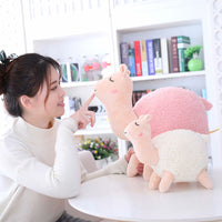 Cute Soft Stuffed Round Alpaca Toy Kids Favor Cartoon Plush Pillow