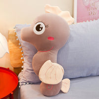 Soft Lovely Stuffed Sea Horse Toy Office Pillow Cartoon Plush Cushion