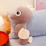 Soft Lovely Stuffed Sea Horse Toy Office Pillow Cartoon Plush Cushion