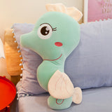 Soft Lovely Stuffed Sea Horse Toy Office Pillow Cartoon Plush Cushion