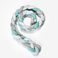 Four Strand Danish Weave Baby Bed Bumper Handmade Knotted Ball Pillow