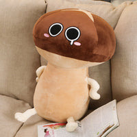 Giant Stuffed Cartoon Toast Toy Cute Mushroom Throw Pillow Kids Gift