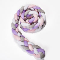 Four Strand Danish Weave Baby Bed Bumper Handmade Knotted Ball Pillow
