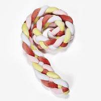 Four Strand Danish Weave Baby Bed Bumper Handmade Knotted Ball Pillow