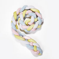 Four Strand Danish Weave Baby Bed Bumper Handmade Knotted Ball Pillow