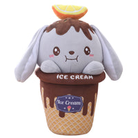 Stuffed Ice Cream Shaped Rabbit Toy Cute Plush Animal Soft Pillow