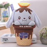 Stuffed Ice Cream Shaped Rabbit Toy Cute Plush Animal Soft Pillow