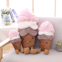 Lovely Cartoon Plush Ice Cream Toy Kids Pillow Stuffed Food Doll