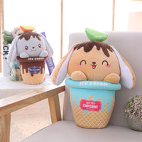 Stuffed Ice Cream Shaped Rabbit Toy Cute Plush Animal Soft Pillow
