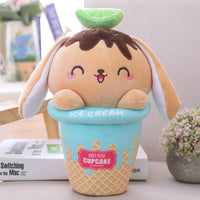 Stuffed Ice Cream Shaped Rabbit Toy Cute Plush Animal Soft Pillow