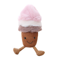 Lovely Cartoon Plush Ice Cream Toy Kids Pillow Stuffed Food Doll