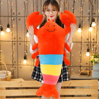 Soft Cute Stuffed Lobster Toy Kids Pillow Christmas Gift Plush Doll