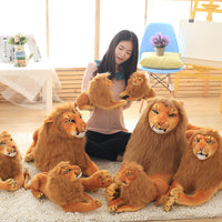 Simulation Stuffed Lion Toy Soft Plush Cougar Pillow Kids Animal Doll