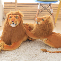 Simulation Stuffed Lion Toy Soft Plush Cougar Pillow Kids Animal Doll