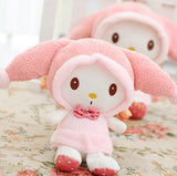 Pink Hat My Melody Cute Bunny Plush Toys Soft Stuffed Animal Doll Toy