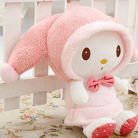 Pink Hat My Melody Cute Bunny Plush Toys Soft Stuffed Animal Doll Toy