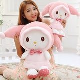 Pink Hat My Melody Cute Bunny Plush Toys Soft Stuffed Animal Doll Toy