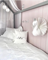 Golden Crown Swan Wall Hanging Decoration Flamingo Doll Wall Decor