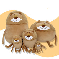 Soft Cute Plush Round Lion Pillow Stuffed Cartoon Animal Kids Gifts