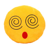 32cm Emoji Emoticon Yellow Round Cushion Stuffed Plush Soft Pillow Role Play Games Accessories Gift for Kids