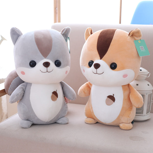 Cute Cartoon Squirrel Plush Toy Soft Stuffed Animal Doll for Kids