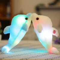Luminous Plush Dolphin Doll Glowing LED Light Animal Plush Toys