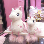 Soft Stuffed Kawaii Unicorn Plush Toys with Long Tail Pink Unicorn Animal Doll