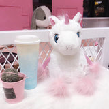 Soft Stuffed Kawaii Unicorn Plush Toys with Long Tail Pink Unicorn Animal Doll