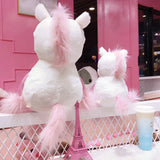 Soft Stuffed Kawaii Unicorn Plush Toys with Long Tail Pink Unicorn Animal Doll