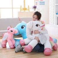 Cute Unicorn Plush Toys Giant Soft Stuffed Animal Horse Toys