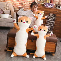 Long Cat Pillow Plush Toy Soft Cushion Stuffed Animal Cat Doll