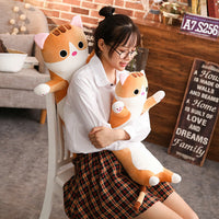 Long Cat Pillow Plush Toy Soft Cushion Stuffed Animal Cat Doll