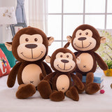 Brown Monkey Plush Toy Soft Stuffed Big Monkey Animal Dolls