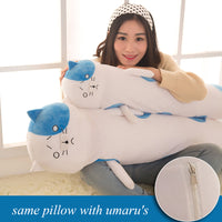 Plush Cat Roll Bolster Pillows Pregnancy Pillows Neck Pillow for Home Bed Sofa Cushion