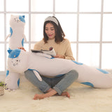 Plush Cat Roll Bolster Pillows Pregnancy Pillows Neck Pillow for Home Bed Sofa Cushion