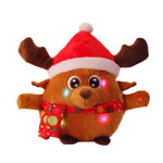 Cute Elk Plush Toy Stuffed Singing and Light up Christmas Elk Doll
